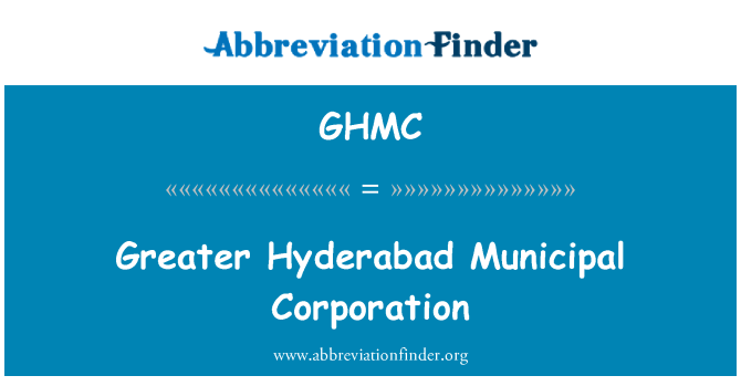 GHMC: Major Corporació Municipal Hyderabad