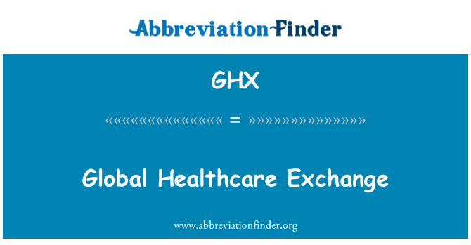 GHX: Global Healthcare Exchange