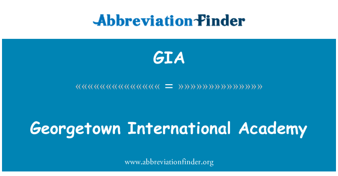 GIA: Georgetown nemzetközi Akadémia