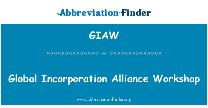 GIAW: Globální začlenění Aliance Workshop