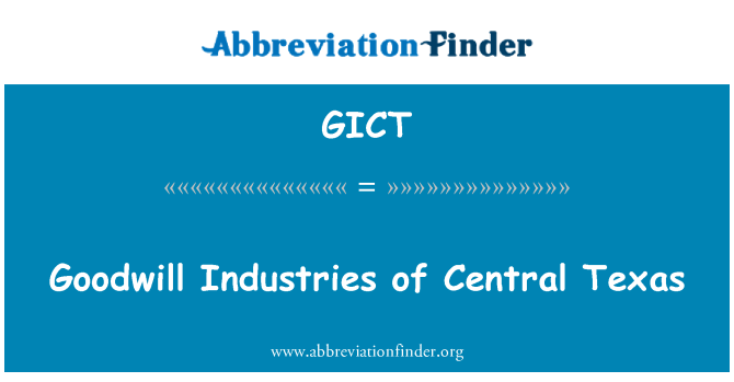 GICT: Goodwill Industries of Central Texas