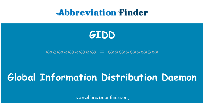 GIDD: Globale oplysninger Distribution Daemon