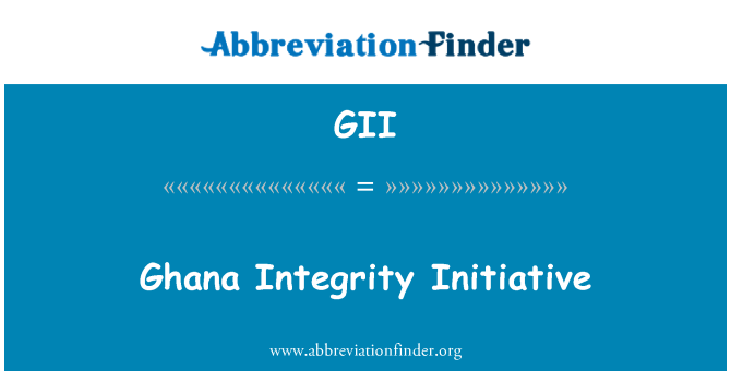 GII: Iniciativa de integridade de Gana