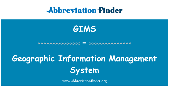 GIMS: Geografický informační systém pro správu