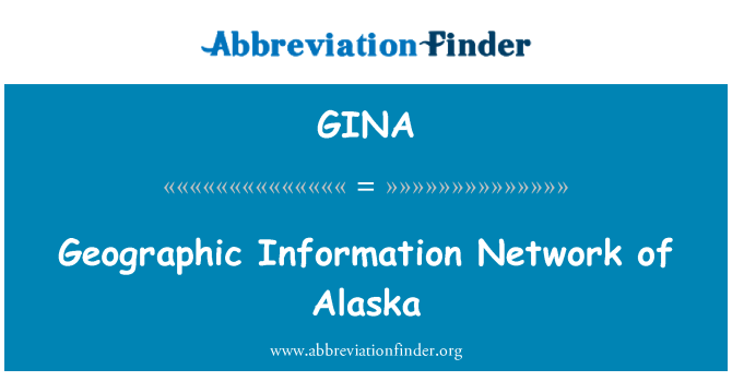 GINA: Network ta ' informazzjoni ġeografika tal-Alaska