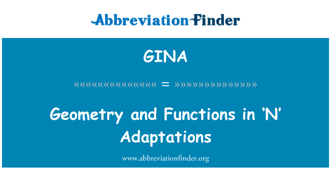 GINA: Geometrija i funkcija u n adaptacije