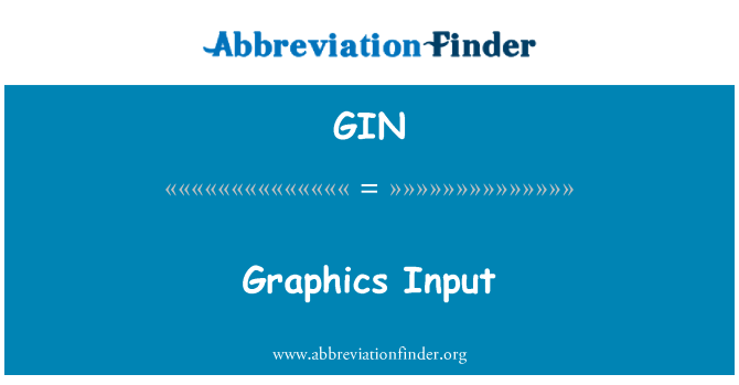 GIN: ग्राफिक्स इनपुट