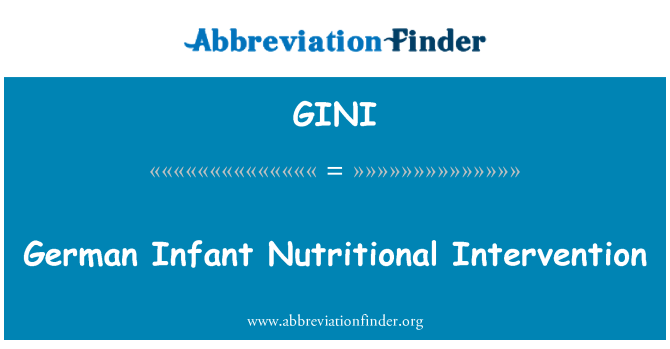 GINI: Nutrizzjonali tat-trabi għall-intervent Ġermaniża