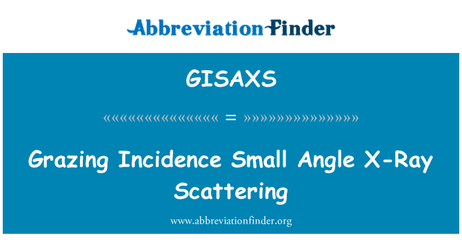 GISAXS: Betande incidens litet metar X-Ray Scattering