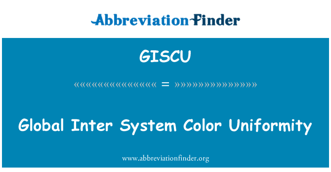 GISCU: Globala Inter System färg enhetlighet