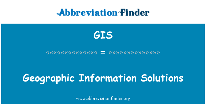 GIS: جغرافیائی معلومات حل