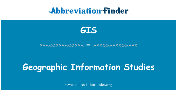 GIS: Estudos de informação geográfica