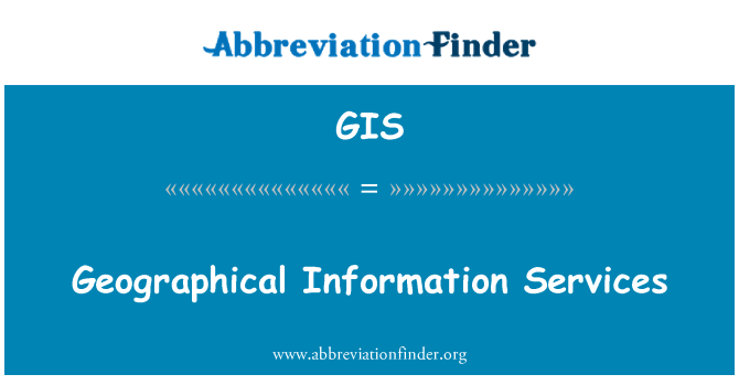 GIS: Servicios de información geográfica