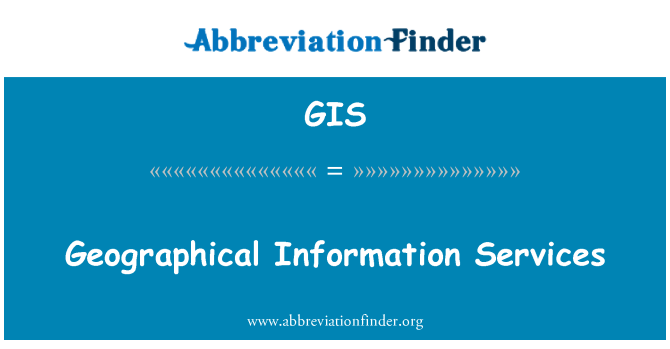 GIS: บริการข้อมูลทางภูมิศาสตร์