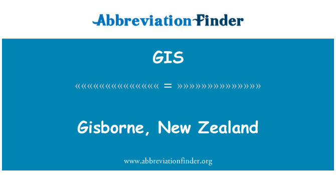 GIS: Gisborne, न्यूजीलैंड