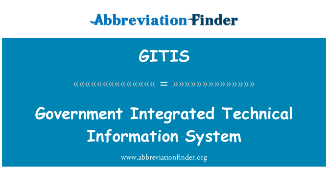 GITIS: Système d'Information technique de gouvernement intégré