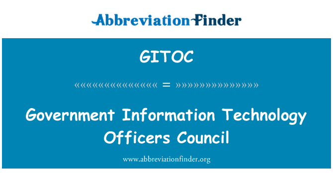 GITOC: Regjeringen informasjon teknologi offiserer Council