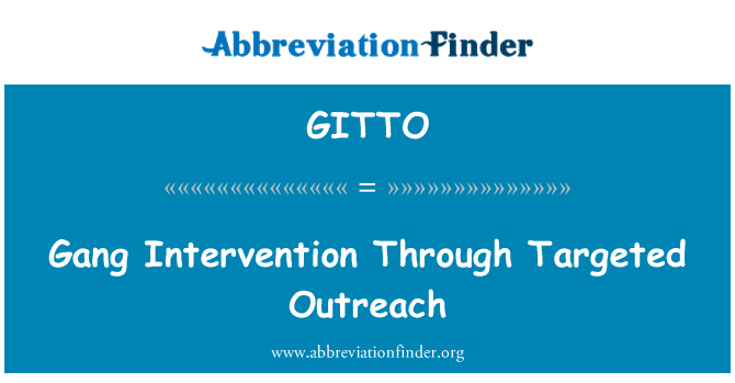 GITTO: כנופיית התערבות דרך לקירוב יישוב