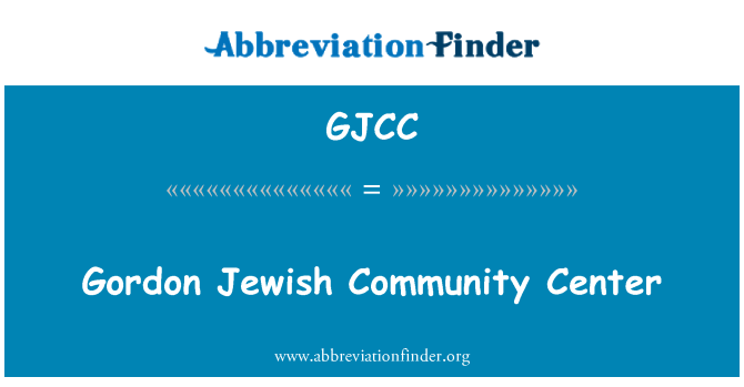 GJCC: Gordon Jewish Community Center