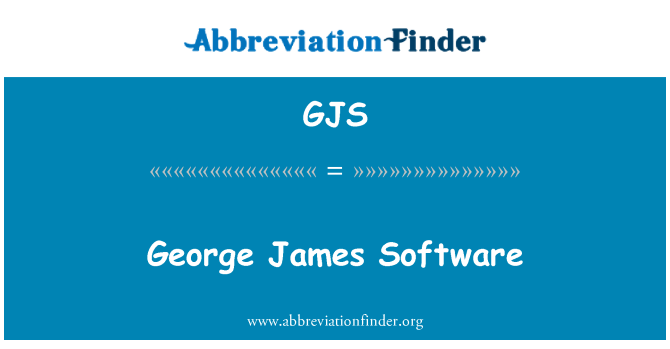 GJS: George James Software