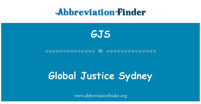 GJS: Global jistis Sydney
