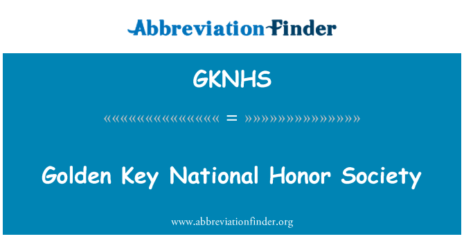 GKNHS: Gyllene nyckel National Honor Society