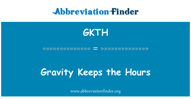 GKTH: Schwerkraft hält die Stunden