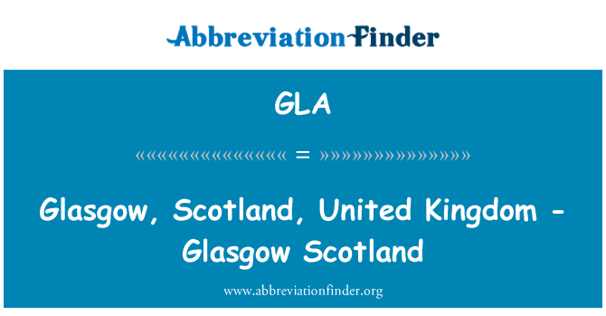 GLA: Glasgow, Schottland, Großbritannien - Glasgow Schottland