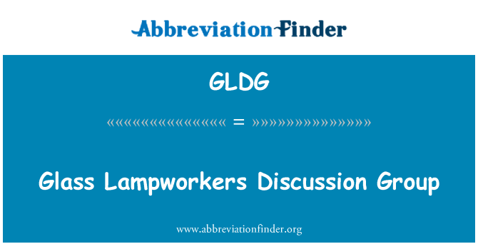 GLDG: Cam Lampworkers tartışma grubu