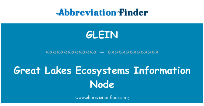 GLEIN: Great Lakes ekosistem informasi Node