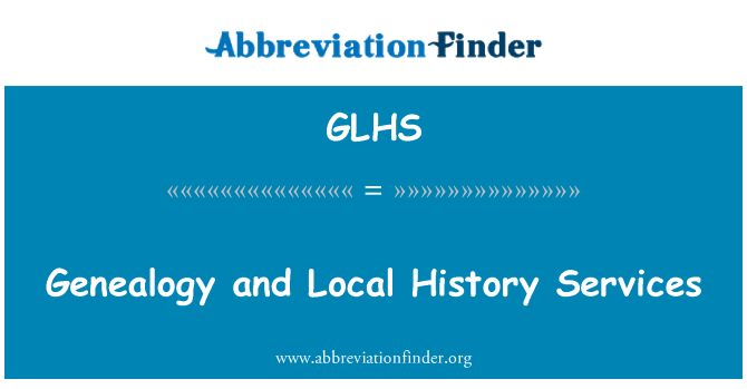 GLHS: Genealogie a historie služby