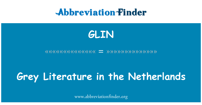 GLIN: Sive Literature na Nizozemskem