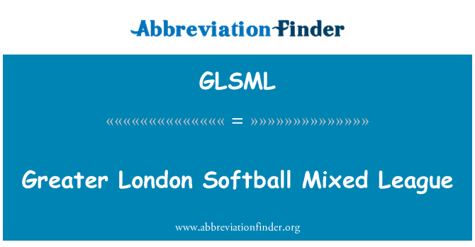 GLSML: Meer Londen Softbal gemengde League