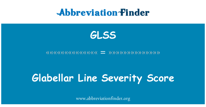 GLSS: Skóre závažnosti glabelární Line