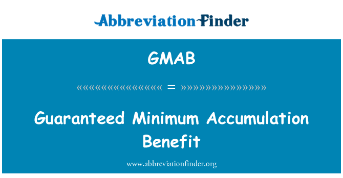 GMAB: Gegarandeerd Minimum accumulatie voordeel