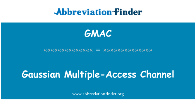GMAC: Gauss többszörös hozzáférésű csatorna