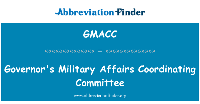 GMACC: Governor's Military Affairs Coordinating Committee