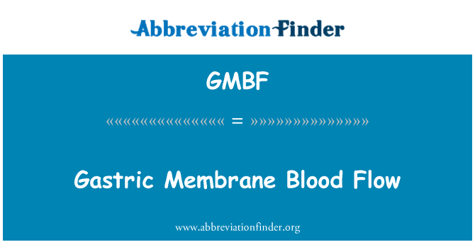 GMBF: Gastric Membrane Blood Flow