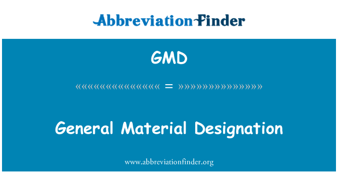 GMD: Oznaczenie materiału ogólne