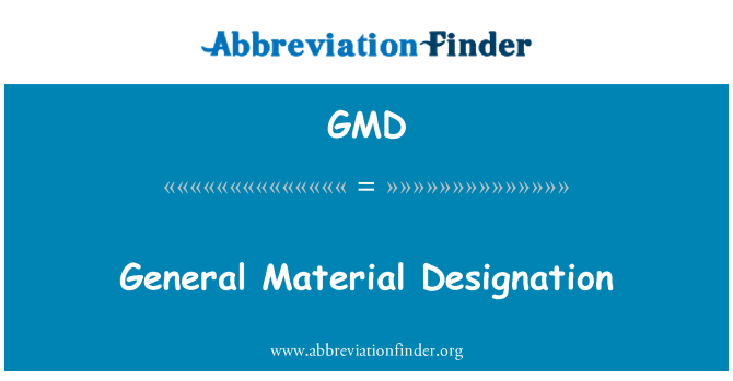 GMD: تعیین مواد عمومی
