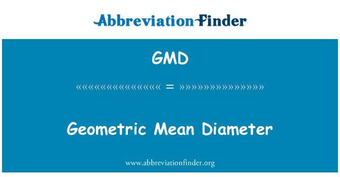 GMD: Diámetro medio geométrico