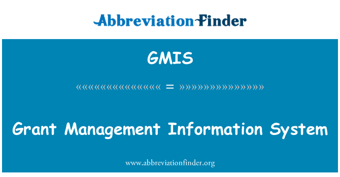 GMIS: Grant Management informační systém