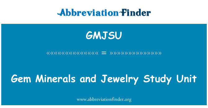 GMJSU: Gem Jewelry studie eenheid en mineralen