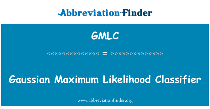 GMLC: Gaussisk maksimale sandsynligheden klassificering