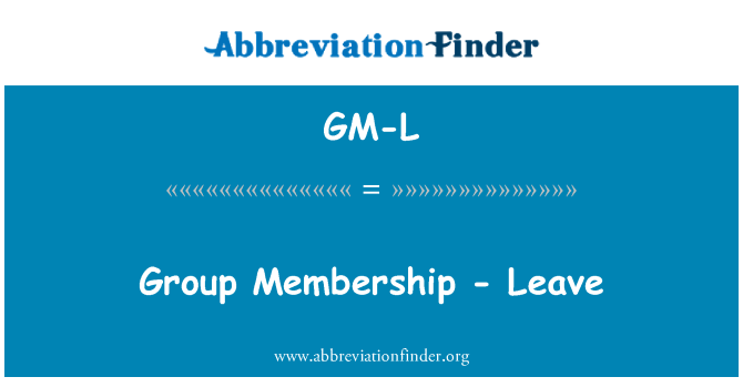 GM-L: Członkostwo w grupie - urlop