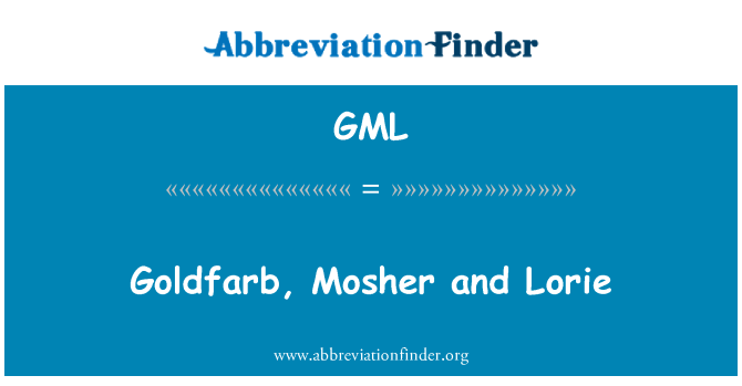 GML: Goldfarb, Mosher u Lorie