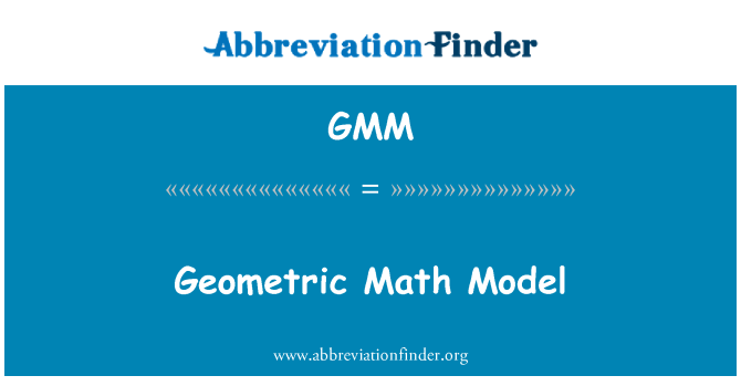 GMM: Modèl matematik jeometrik