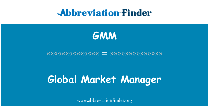 GMM: Maniġer tas-suq globali
