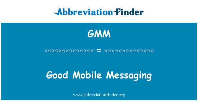 GMM: Bon mobil Messagerie