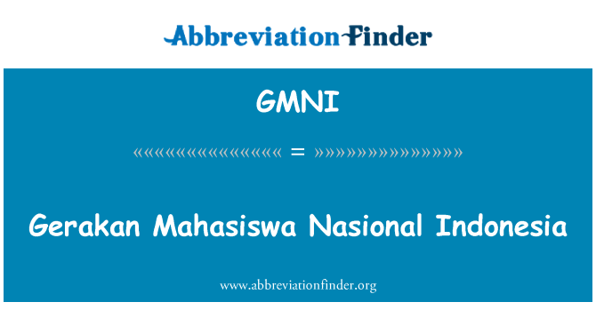 GMNI: Gerakan Mahasiswa Nasional Indonézia